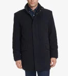 Discount Cole Haan Men's Stand Collar Car Coat Navy