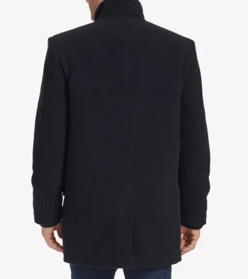 Discount Cole Haan Men's Stand Collar Car Coat Navy