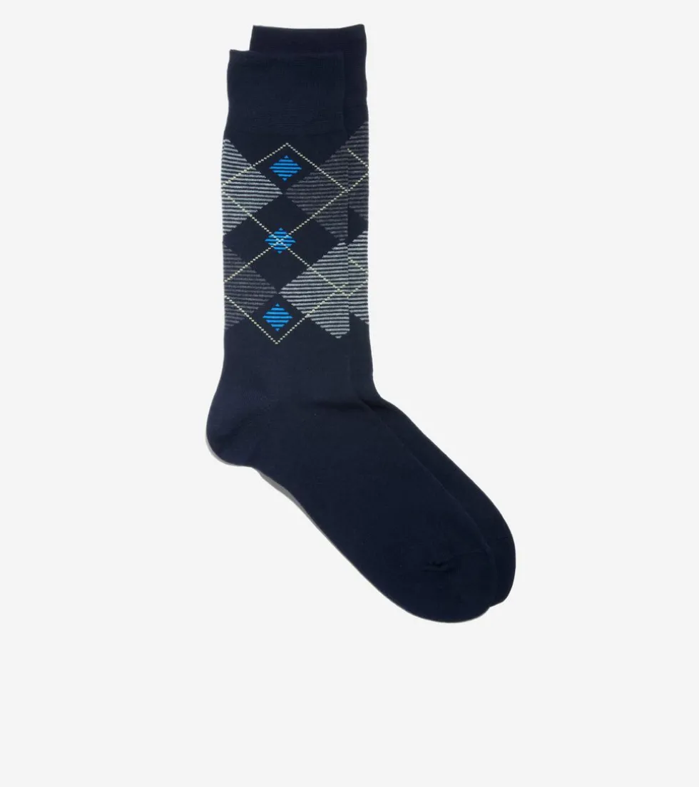 mens-striped-diamond-dress-cre-wnOZaBzn-1.webp Outlet Cole Haan Men's Striped Diamond Dress Crew Socks Navy