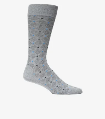 Outlet Cole Haan Men's Textured Diamond Dress Crew Socks MediumGrayHeather