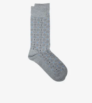 Outlet Cole Haan Men's Textured Diamond Dress Crew Socks MediumGrayHeather