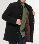 Fashion Cole Haan Men's Wool Car Coat Black