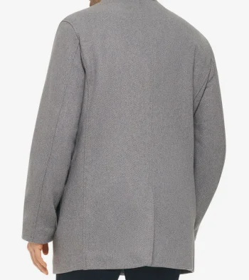Sale Cole Haan Men's Wool Coat LightGrey