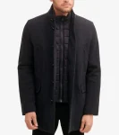 New Cole Haan Men's Wool Coat Charcoal