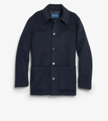 Discount Cole Haan Men's Wool Patch Pocket Jacket Navy
