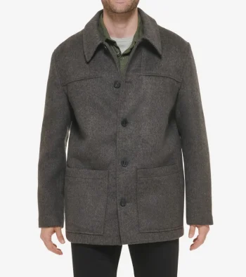 Fashion Cole Haan Men's Wool Patch Pocket Jacket Grey