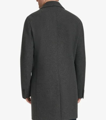 Clearance Cole Haan Men's Wool Top Coat Charcoal