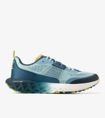 Sale Cole Haan Men's ZER&Oslash;GRAND Outpace III All-Terrain Running Shoes Ether-BlueWingTeal-Ivory