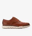Online Cole Haan Men's ZER&Oslash;GRAND Remastered Wingtip Oxfords BritishTan-Ivory
