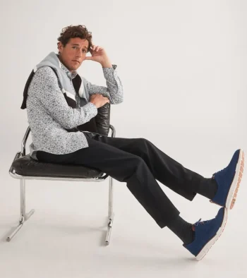 Outlet Cole Haan Men's ZERØGRAND Remastered Stitchlite™ Wingtip Oxfords MarineBlueStitchlite™-Ivory