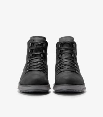 New Cole Haan Men's ZERØGRAND Remastered Waterproof Hiking Boots Black-Pavement