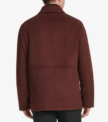 Clearance Cole Haan Men's Zip-Front Blouson Jacket Wine