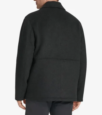 Clearance Cole Haan Men's Zip-Front Blouson Jacket HeatherCharcoal