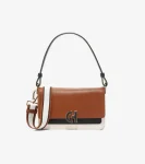 New Cole Haan Mini Shoulder Bag BritishTan-Black-Ivory