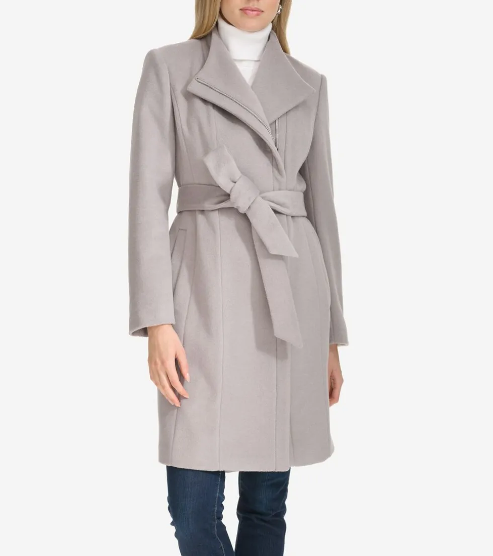 moulded-collar-slick-wool-belt-EimWbnzO-0.webp Online Cole Haan Moulded Collar Slick Wool Belted Coat Fog