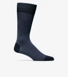 Sale Cole Haan Pique Textured Crew Socks Navy