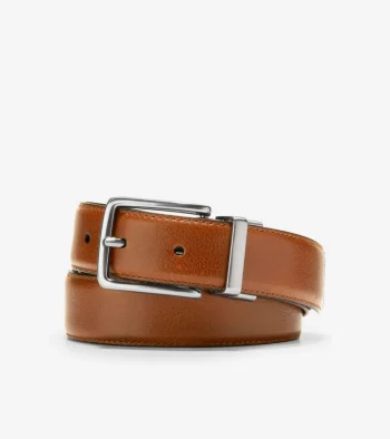 Best Cole Haan Reversible Feather Edge Belt CognacBrown-NavyBlue