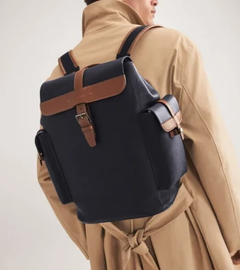 Clearance Cole Haan Triboro Rucksack NavyBlazerBlue-NewBritishTan