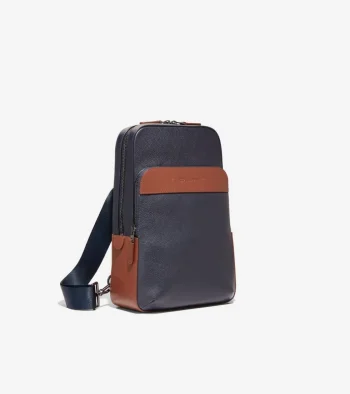 Hot Cole Haan Triboro Sling Bag NavyBlazerBlue-BritishTan