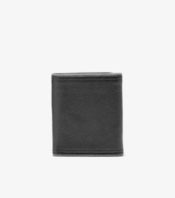 Hot Cole Haan Trifold Colored Edge Black-Grey