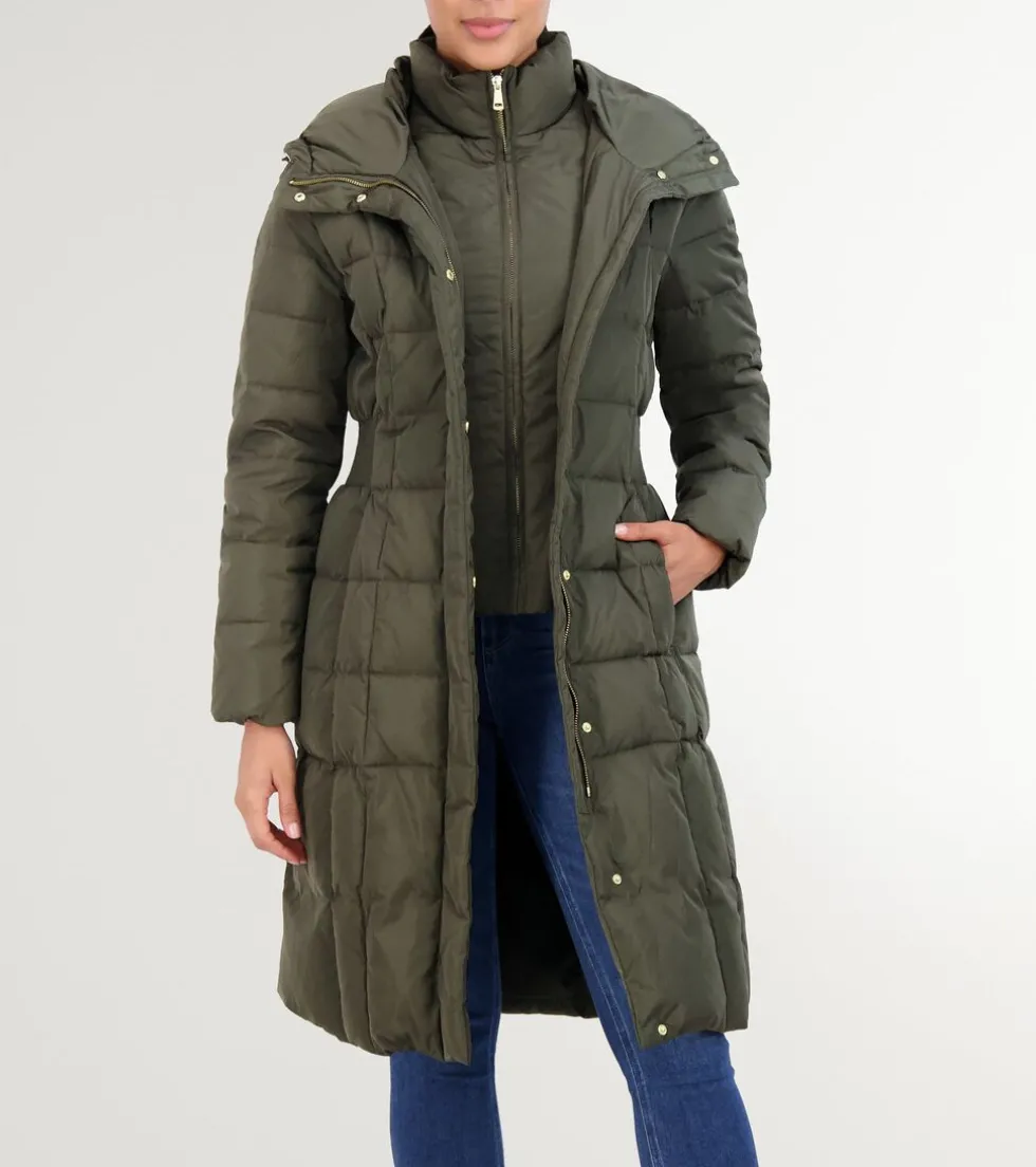 womens-40quot-signature-hooded-ipmzGxEt-0.webp Outlet Cole Haan Women's 40" Signature Hooded Taffeta Down Coat Forest