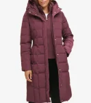 Hot Cole Haan Women's 40" Taffeta Down Hooded Coat Merlot