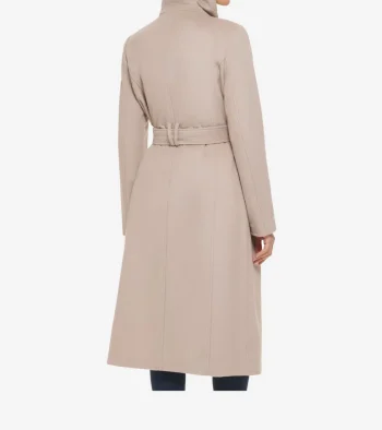 Hot Cole Haan Women's Belted Long Coat Stone