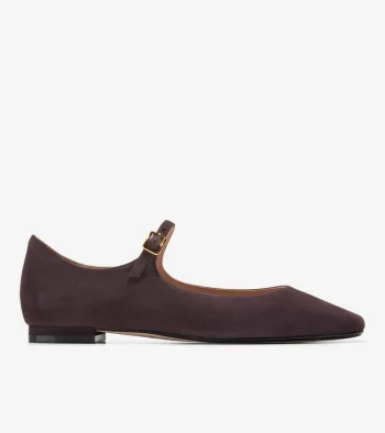 Online Cole Haan Women's Bridge Mary Jane Ballet Flats Chocolate