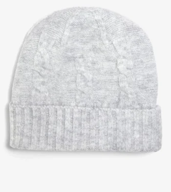 Hot Cole Haan Women's Cable Knit Cuff Hat SoftGrey