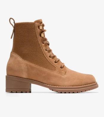 Hot Cole Haan Women's Camea Waterproof Combat Boots II GoldenToffee