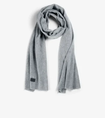 Discount Cole Haan Women's Cashmere Scarf LightHeatherGrey