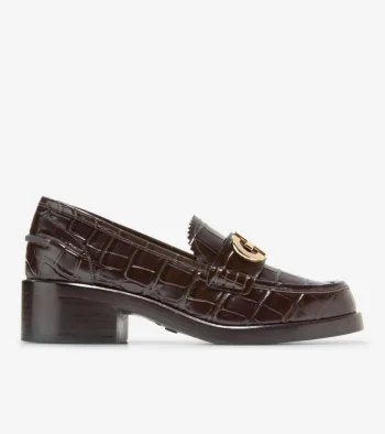 Clearance Cole Haan Women's Charlsie Loafers ChocolateCroc