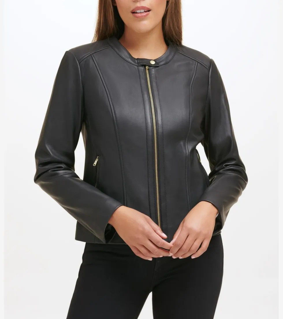 womens-collarless-leather-jack-yQeLnFBc-0.webp New Cole Haan Women's Collarless Leather Jacket Black