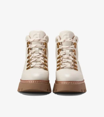 Fashion Cole Haan Women's Delilah Waterproof Lace-Up Boots Birch