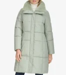Hot Cole Haan Women's Faux-Fur Collar Puffer Coat Sage
