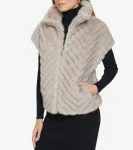 Fashion Cole Haan Women's Faux Fur Vest Grey
