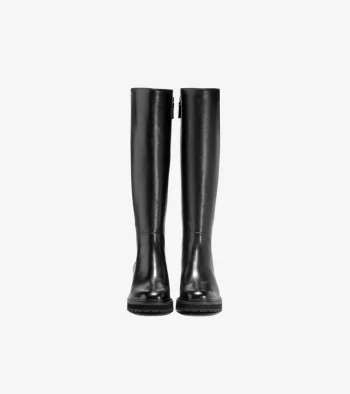 Clearance Cole Haan Women's Gema Tall Waterproof Lug Boots Black