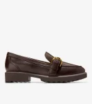 Clearance Cole Haan Women's Giana Buckle Loafers Chocolate