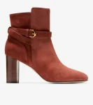 New Cole Haan Women's Glendale Buckle Ankle Boots Cuoio