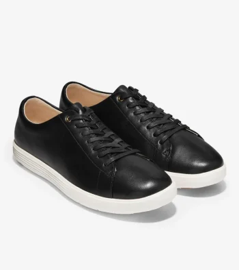 Best Cole Haan Women's Grand Crosscourt Sneakers BlackLeather-White