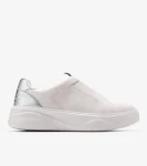 Clearance Cole Haan Women's GrandPr&oslash; Demi Slip-On Sneakers NimbusCloud-Silver-OpticWhite