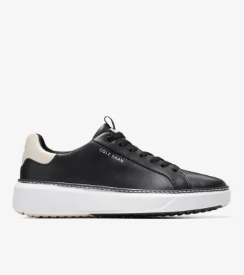 Online Cole Haan Women's GrandPr&oslash; Topspin Waterproof Golf Shoes Black-WhitecapGray-OpticWhite