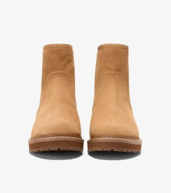 Best Cole Haan Women's Greenwich Waterproof Chelsea Boots GoldenToffee