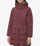 Hot Cole Haan Women's Hidden-Hood Puffer Coat Merlot