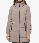 Online Cole Haan Women's Hidden-Hood Puffer Coat Cashew