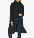 Outlet Cole Haan Women's Knit-Collar Coat Black