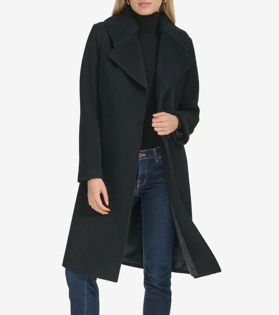 womens-knit-collar-coat-snZusrmo-0.webp Outlet Cole Haan Women's Knit-Collar Coat Black