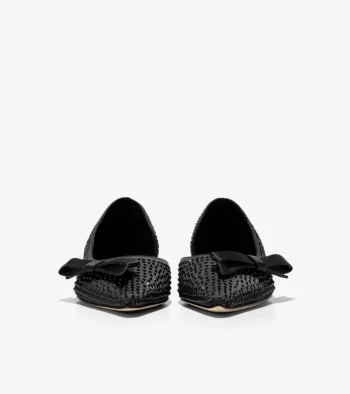 Online Cole Haan Women's Noella Bow Skimmer Flats BlackCrystal