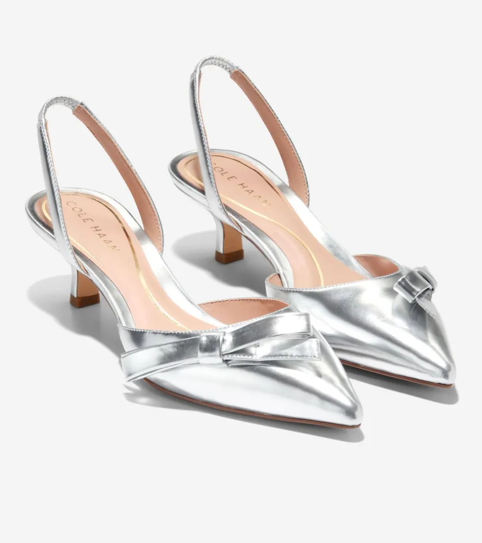 womens-noella-bow-slingback-pu-KctCxSjr-4.webp Outlet Cole Haan Women's Noella Bow Slingback Pumps SilverSpecchio