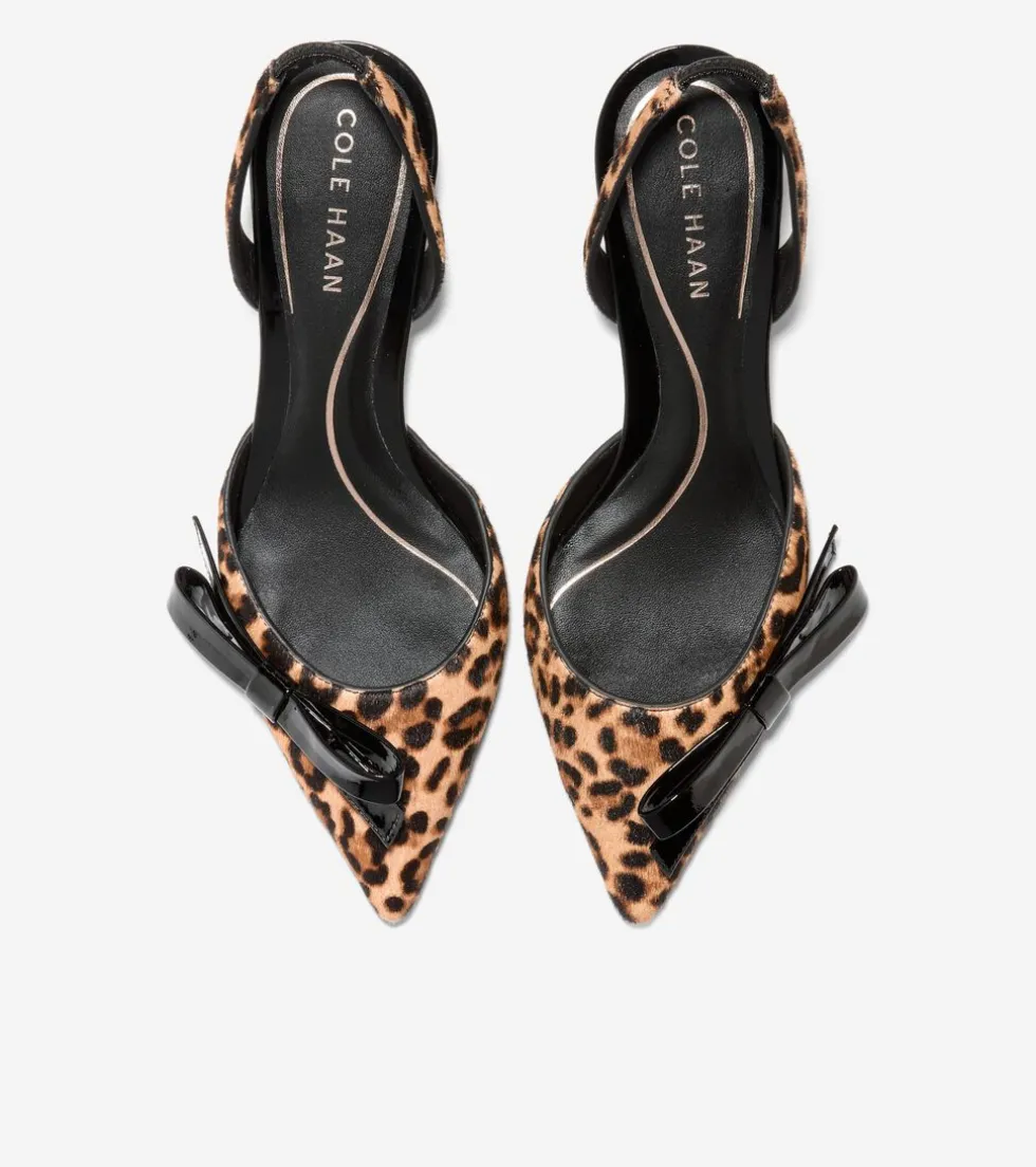 womens-noella-bow-slingback-pu-XMZBRbeK-3.webp Online Cole Haan Women's Noella Bow Slingback Pumps LeopardPrint